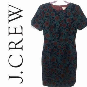 J.Crew Short Sleeve Fitted Floral print Dress SZ 2